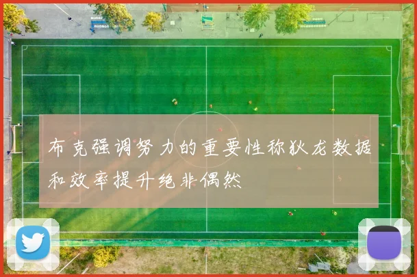 布克强调努力的重要性称狄龙数据和效率提升绝非偶然